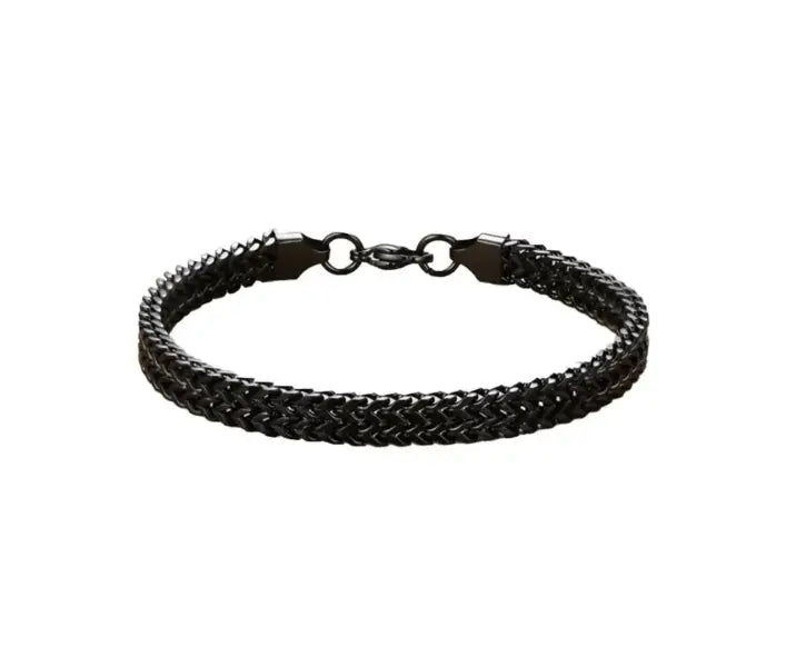 צמיד חוליות שתי שורות שחור לגבר BB7799 - MNM