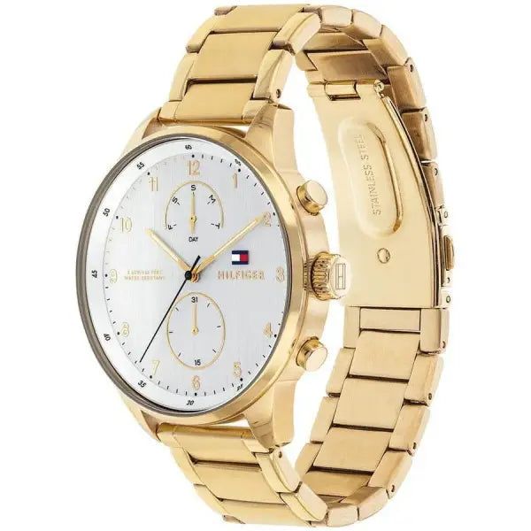 שעון טומי הילפיגר לגבר - אחריות יבואן! Tommy Hilfiger 1791576 עם צמיד חבל מוזהב מתנה