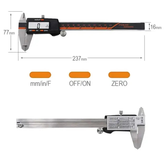 מיקרומטר Caliper מקצועי לשענים ותכשיטנים