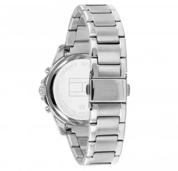 שעון טומי הילפיגר לאישה - אחריות יבואן! Tommy Hilfiger 1782194 עם צמיד טניס כסוף מתנה