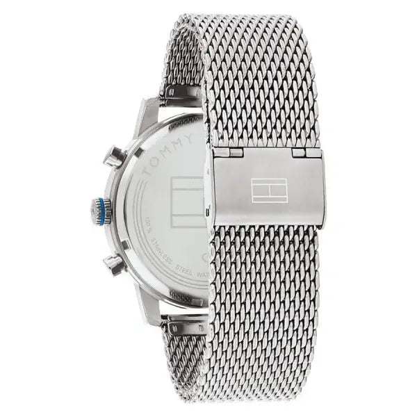 שעון טומי הילפיגר לגבר - אחריות יבואן! Tommy Hilfiger 1791881 עם צמיד חבל כסוף מתנה