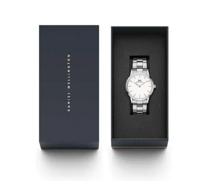 סט שעון יד אנלוגי לאישה עם צמיד dw כסוף daniel wellington dw00100207 דניאל וולינגטון