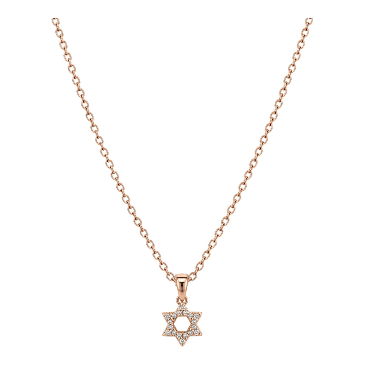 שרשרת מגן דוד רוזגולד לאישה דגם MDTR03