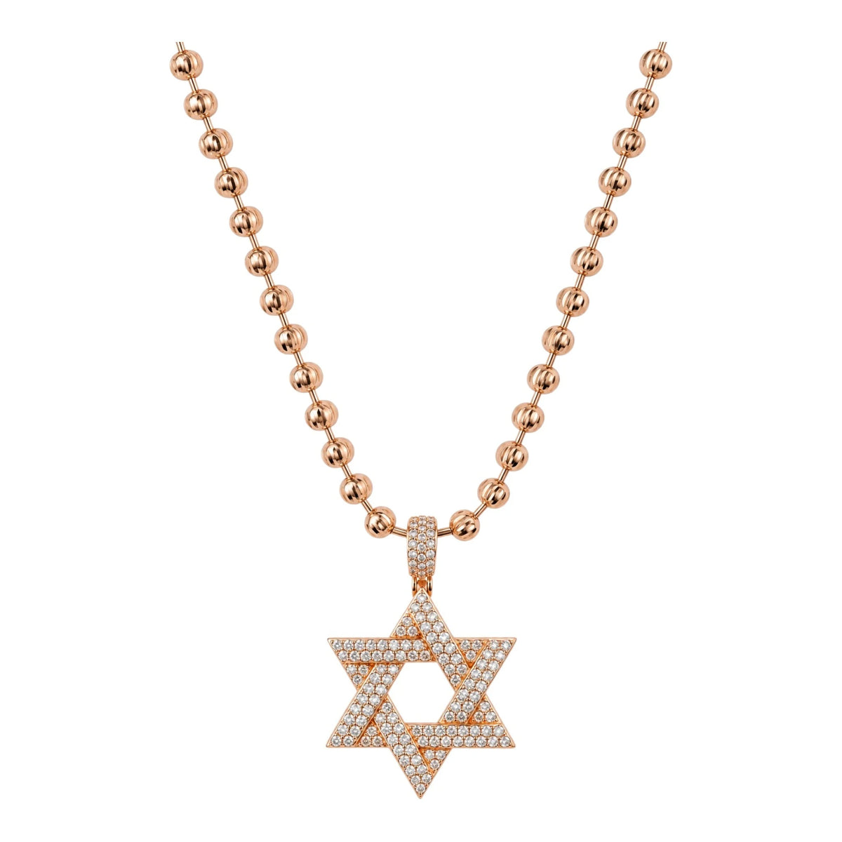 שרשרת מגן דוד רוזגולד לגבר דגם NMMR03