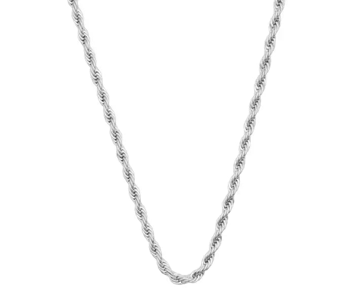 שרשרת חבל קצרה כסופה לגבר NRS10 - MNM