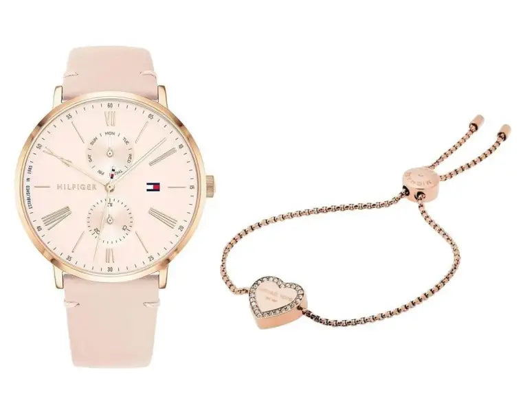 שעון טומי הילפיגר לאישה - אחריות יבואן! Tommy Hilfiger 1782071 וצמיד לב של מייקל קורס