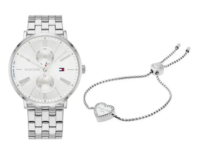 סט שעון יד אנלוגי לאישה Tommy Hilfiger 1782068 טומי הילפיגר עם צמיד לב מייקל קורס