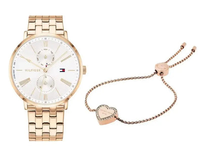שעון טומי הילפיגר לאישה - אחריות יבואן! Tommy Hilfiger 1782070 וצמיד לב של מייקל קורס