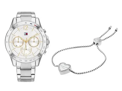 שעון טומי הילפיגר לאישה - אחריות יבואן! Tommy Hilfiger 1782194 וצמיד לב של מייקל קורס