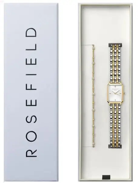 שעון רוזפילד לאישה - Rosefield owdsg-x279 (קוטר 19.5 מ"מ) וצמיד חוליות מוזהב של רוזפילד