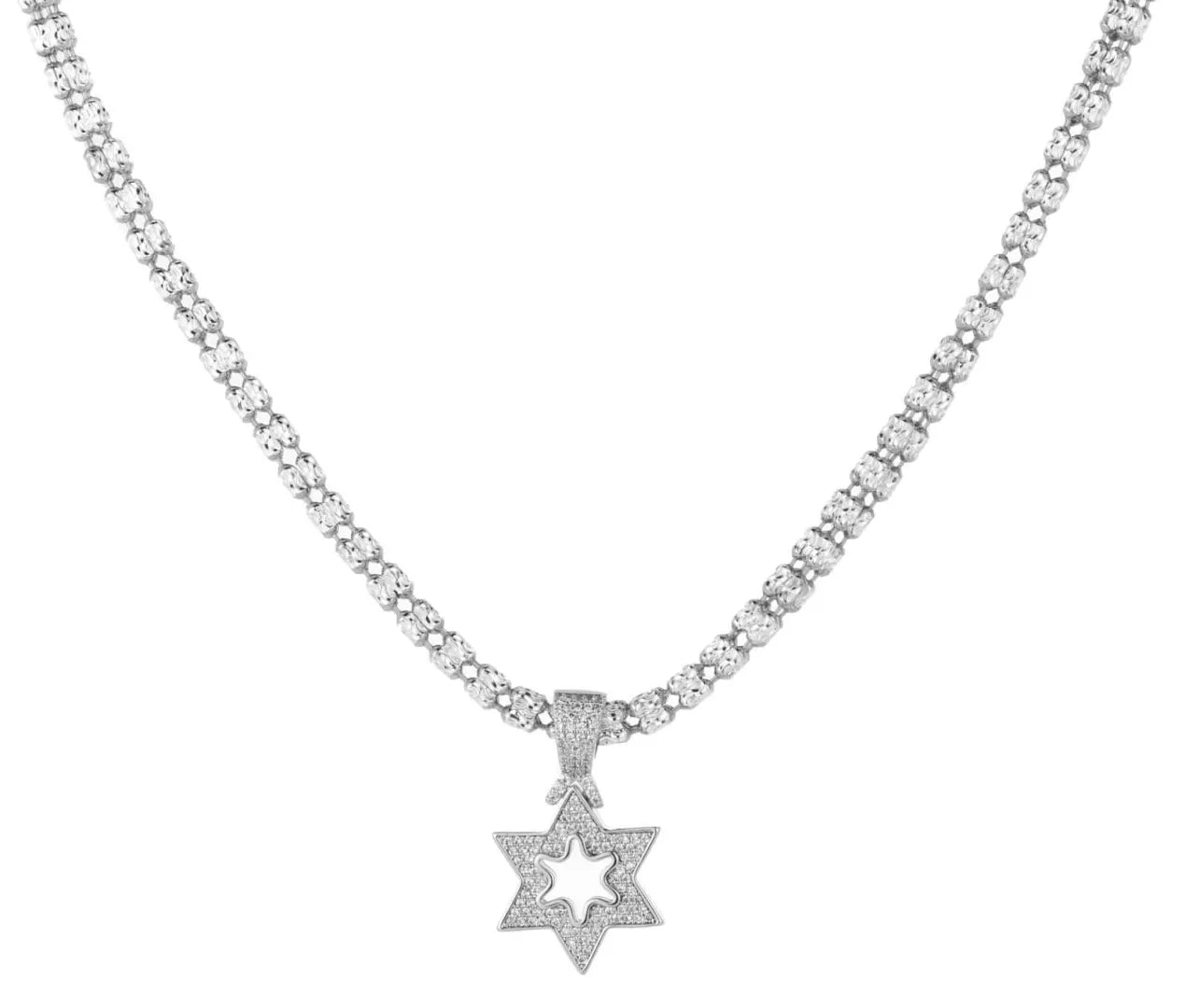 שרשרת מגן דוד לגבר דגם NMDSI10 - שרשראות לגברים