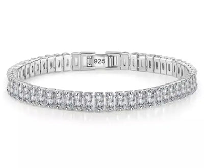 צמיד טניס באגטים לאישה כסף 925 משובץ זרקונים BBS777