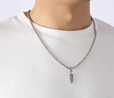 שרשרת נוצה לגבר דגם NMHSN10