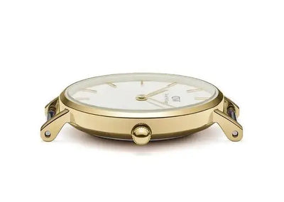 סט שעון יד אנלוגי לאישה עם צמיד טניס מוזהב daniel wellington dw00100348 דניאל וולינגטון