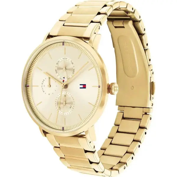 שעון טומי הילפיגר לאישה - אחריות יבואן! Tommy Hilfiger 1782297 עם צמיד טניס מוזהב מתנה