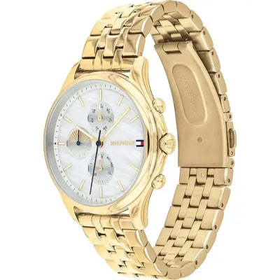 שעון טומי הילפיגר לאישה - אחריות יבואן! Tommy Hilfiger 1782121 עם צמיד טניס מוזהב מתנה