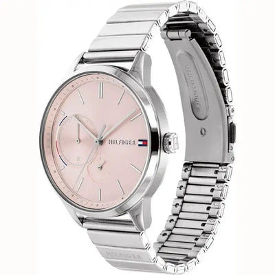 שעון טומי הילפיגר לאישה - אחריות יבואן! Tommy Hilfiger 1782020 עם צמיד טניס כסוף מתנה