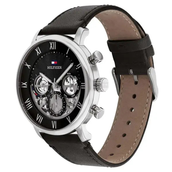 שעון טומי הילפיגר לגבר - אחריות יבואן! Tommy Hilfiger 1710565 עם צמיד חבל כסוף מתנה