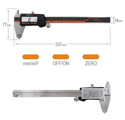 מיקרומטר Caliper מקצועי לשענים ותכשיטנים