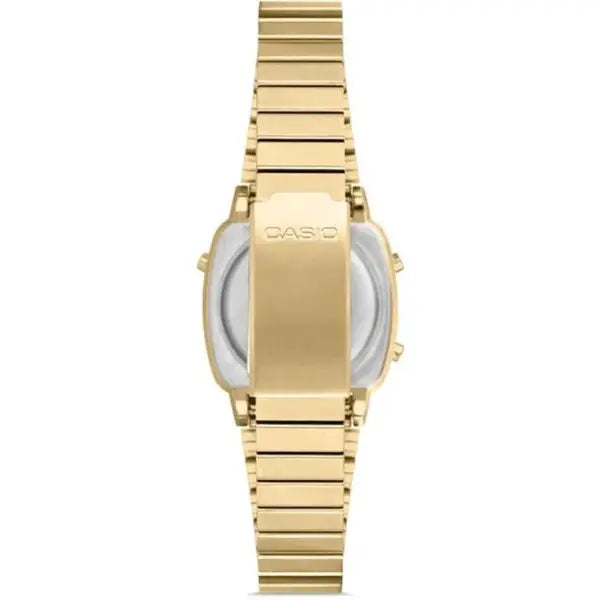 סט שעון יד דיגיטלי לאישה עם צמיד טניס מוזהב casio la670wga-1 קאסיו