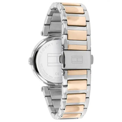 שעון טומי הילפיגר לאישה - אחריות יבואן! Tommy Hilfiger 1782236 עם צמיד טניס כסוף מתנה