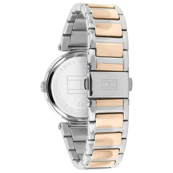 שעון טומי הילפיגר לאישה - אחריות יבואן! Tommy Hilfiger 1782236 עם צמיד טניס כסוף מתנה