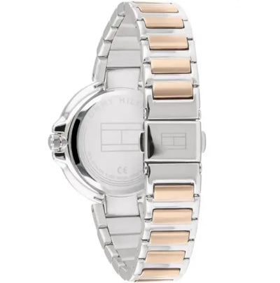 שעון טומי הילפיגר לאישה - אחריות יבואן! Tommy Hilfiger 1782127 עם צמיד טניס כסוף מתנה
