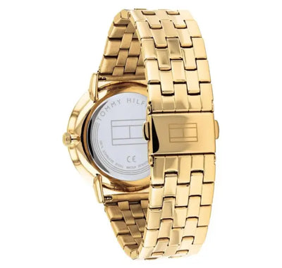 סט שעון יד אנלוגי לאישה Tommy Hilfiger 1782069 טומי הילפיגר עם צמיד טניס מוזהב