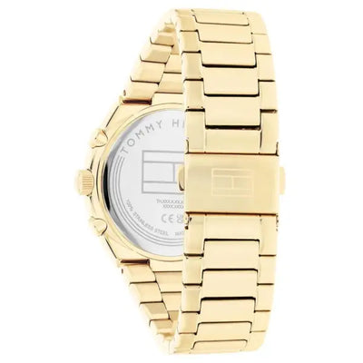 שעון טומי הילפיגר לאישה - אחריות יבואן! Tommy Hilfiger 1782575 עם צמיד טניס מוזהב מתנה