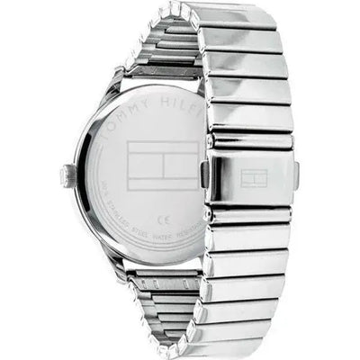 שעון טומי הילפיגר לאישה - אחריות יבואן! Tommy Hilfiger 1782020 עם צמיד טניס כסוף מתנה