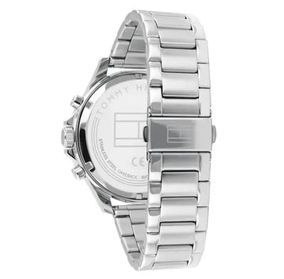 שעון טומי הילפיגר לגבר - אחריות יבואן! Tommy Hilfiger 1791718 עם צמיד חבל כסוף מתנה