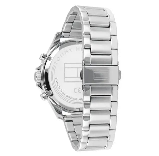 שעון טומי הילפיגר לגבר - אחריות יבואן! Tommy Hilfiger 1791718 עם צמיד חבל כסוף מתנה