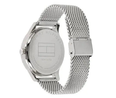 שעון טומי הילפיגר לגבר - אחריות יבואן! Tommy Hilfiger 1791415 עם צמיד טניס שחור מתנה