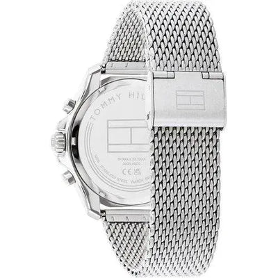 שעון טומי הילפיגר לגבר - אחריות יבואן! Tommy Hilfiger 1792092 עם צמיד טניס שחור מתנה