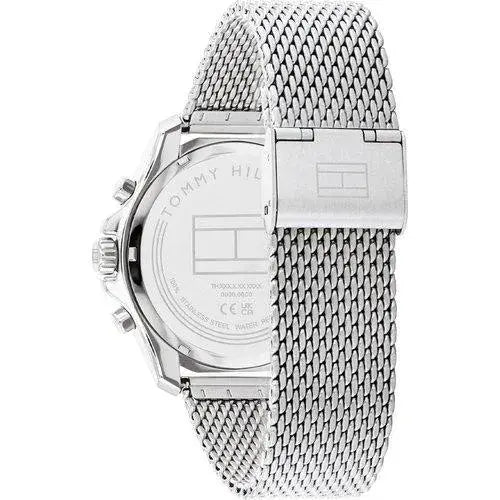 שעון טומי הילפיגר לגבר - אחריות יבואן! Tommy Hilfiger 1792092 עם צמיד טניס שחור מתנה