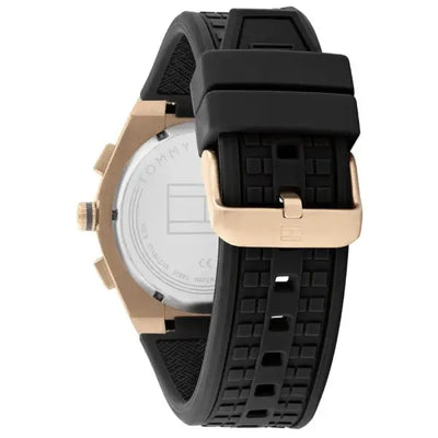 שעון טומי הילפיגר לגבר - אחריות יבואן! Tommy Hilfiger 1791931 עם צמיד טניס שחור מתנה