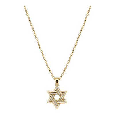 שרשרת מגן דוד מוזהבת לגבר דגם MMDW02