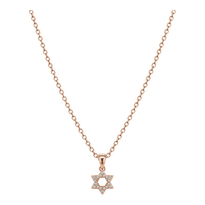 שרשרת מגן דוד רוזגולד לאישה דגם MDTR03
