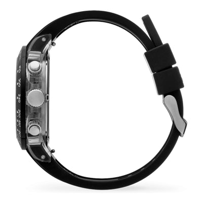 שעון אייס ווטש לגבר דגם bewatch clear black turquoise 025633