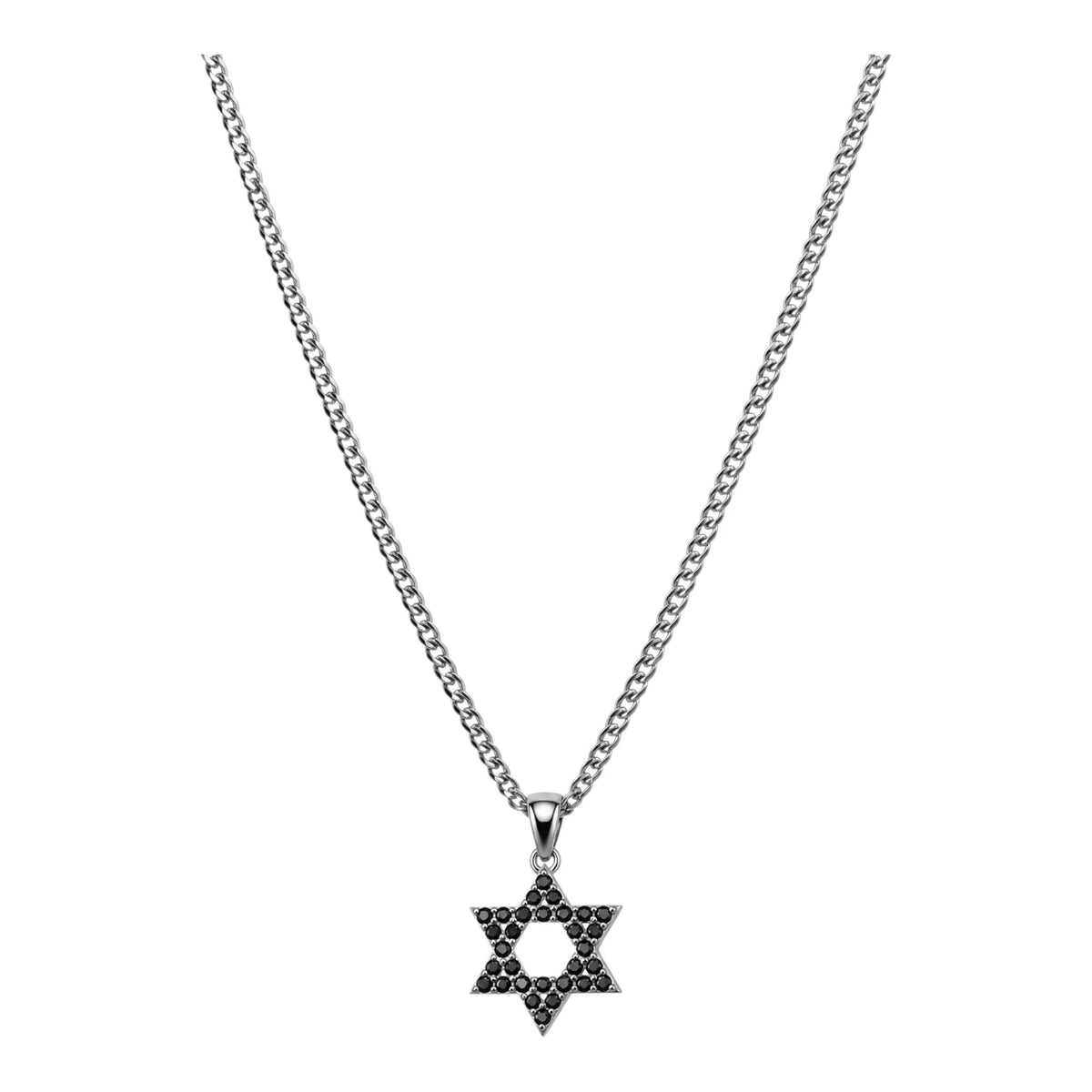 שרשרת מגן דוד כסופה לגבר דגם MDSB41