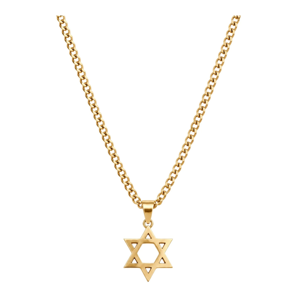 שרשרת מגן דוד מוזהבת לגבר דגם MDSG42