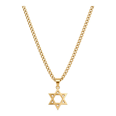 שרשרת מגן דוד מוזהבת לגבר דגם MDSG42