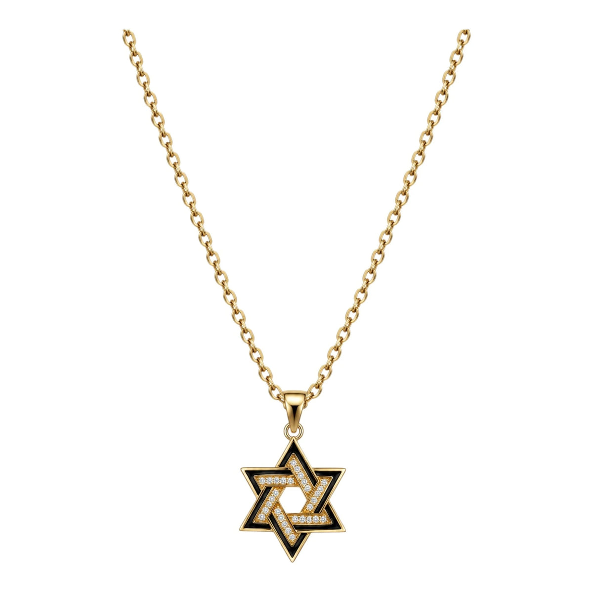 שרשרת מגן דוד מוזהבת לגבר דגם MMDB02