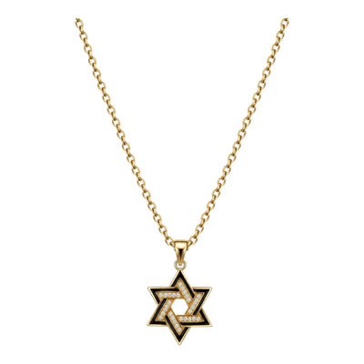 שרשרת מגן דוד מוזהבת לגבר דגם MMDB02