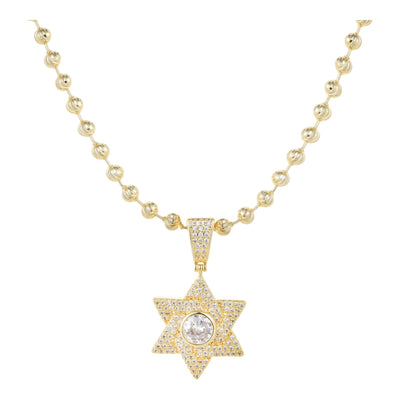 שרשרת מגן דוד לגבר דגם NMBGL20